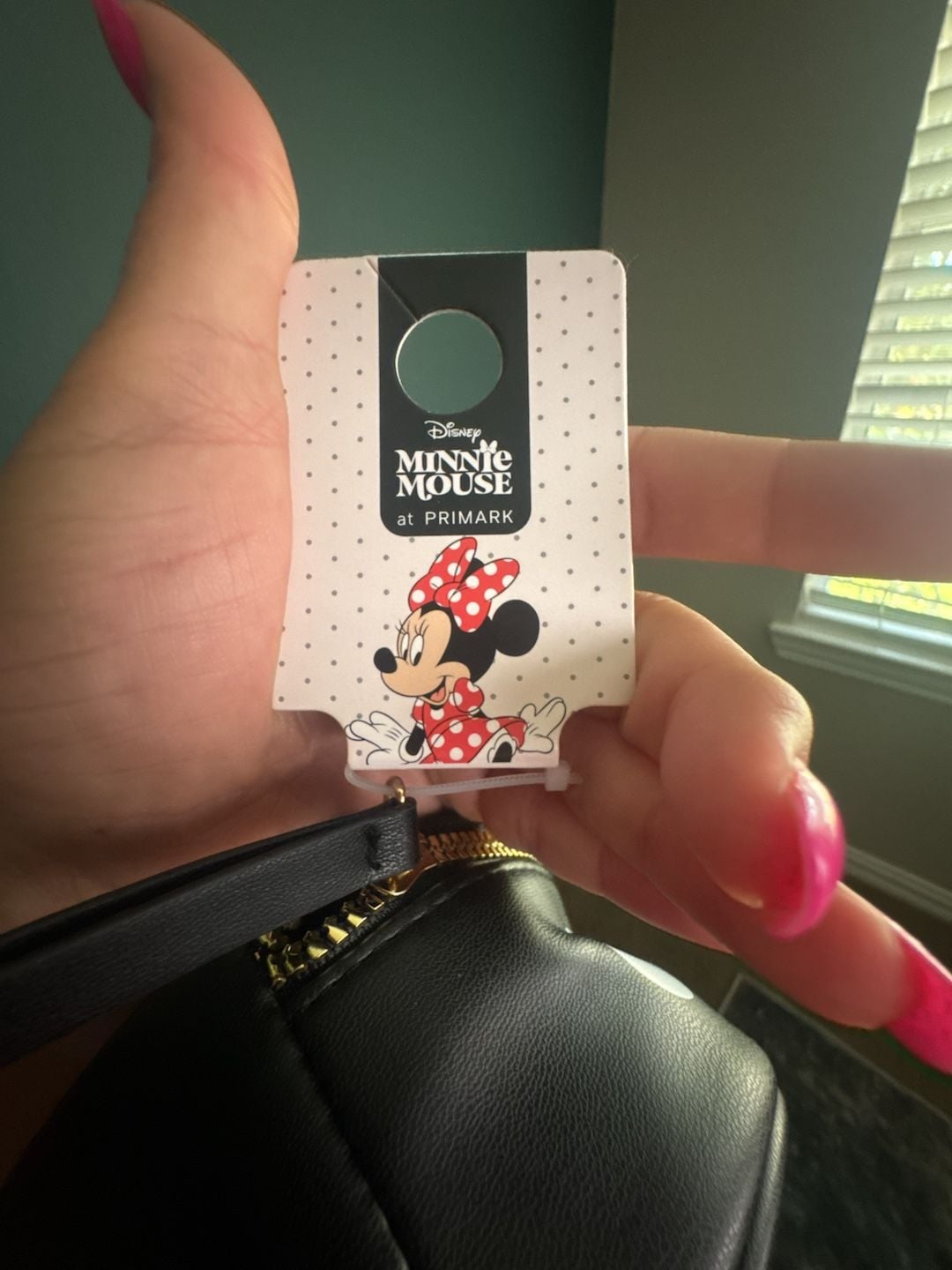 Disney Minnie Mouse at Primark Black Polka Dot Round Vanity Cosmetic Case Bag 8
