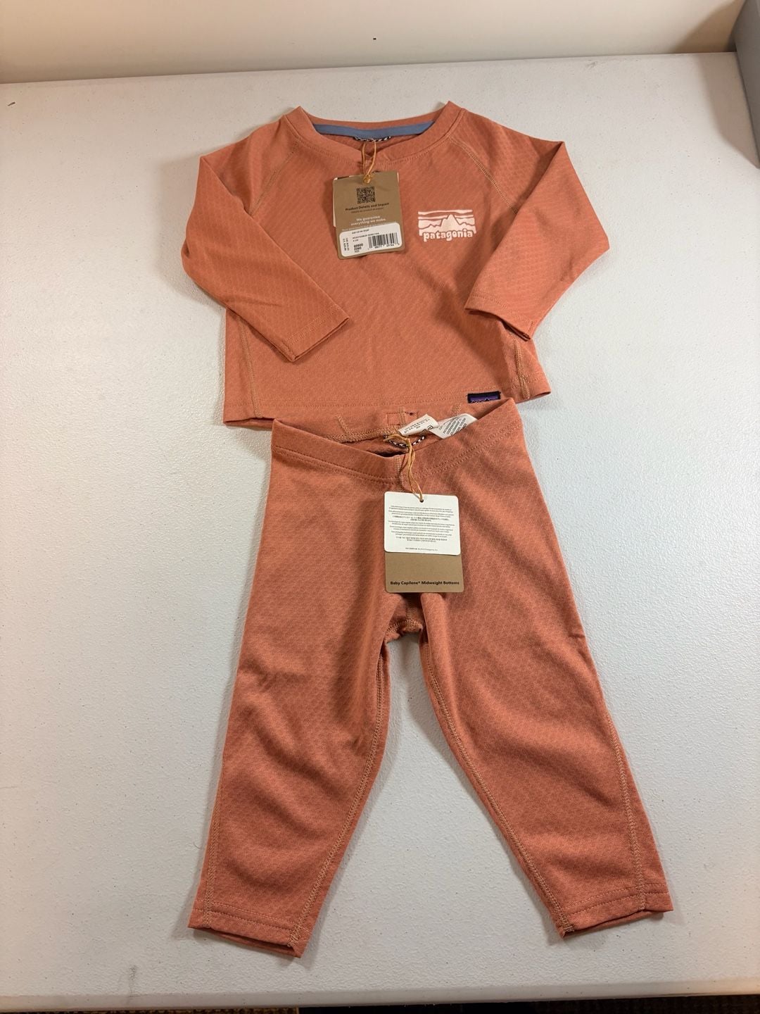 Patagonia Baby Capilene Midweight Henley and Bottoms Set 1