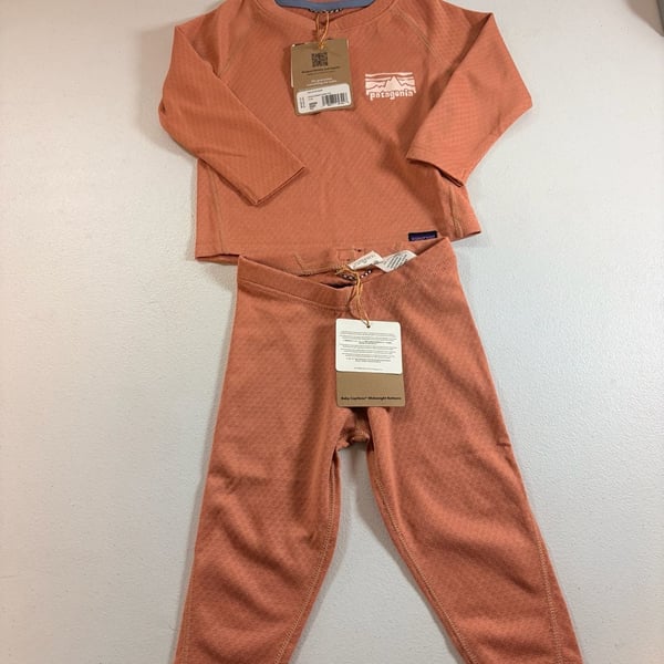Patagonia Baby Capilene Midweight Henley and Bottoms Set