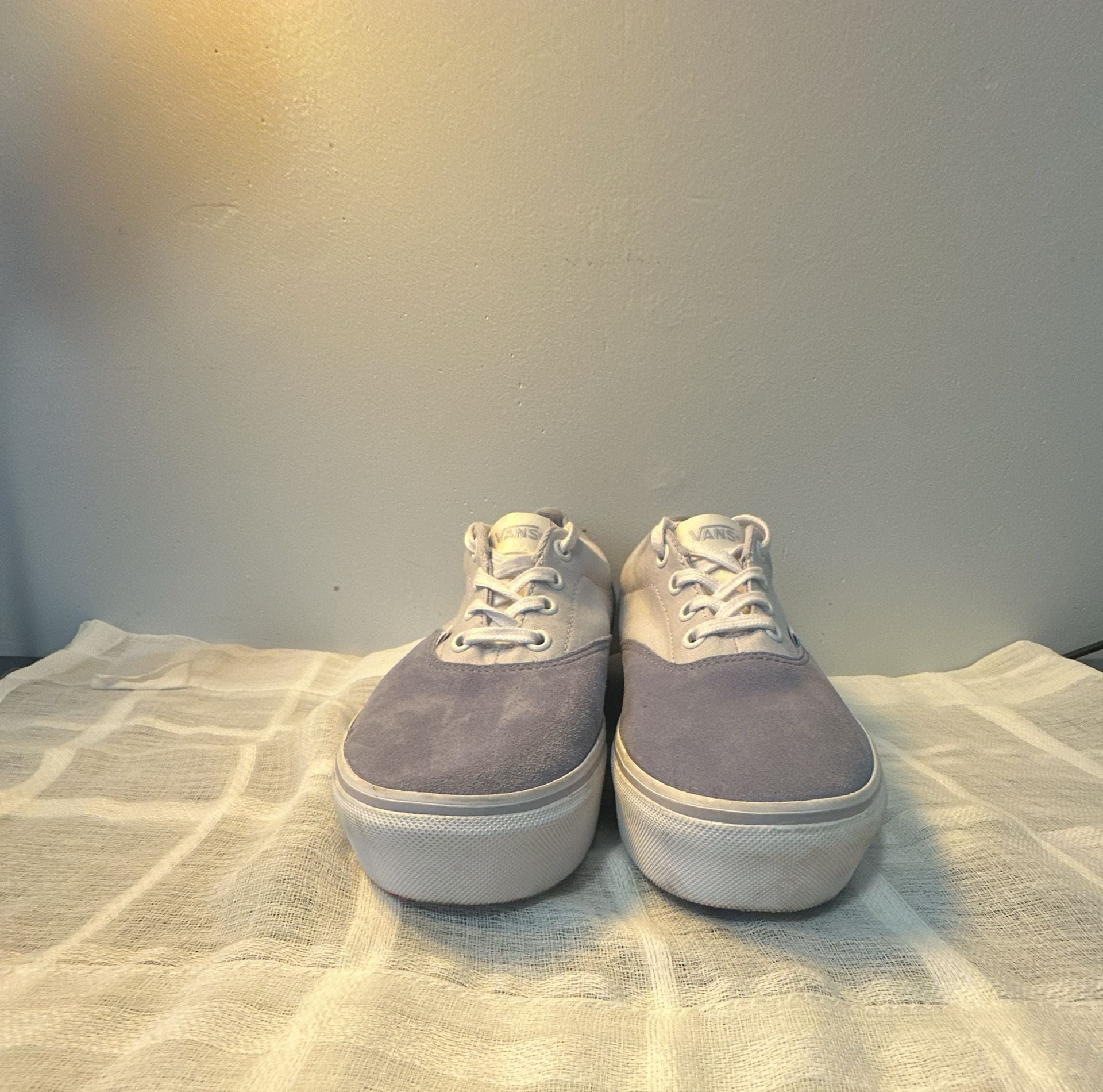 Vans Doheny Platform Sneaker Light Blue/Grey Suede Canvas 2