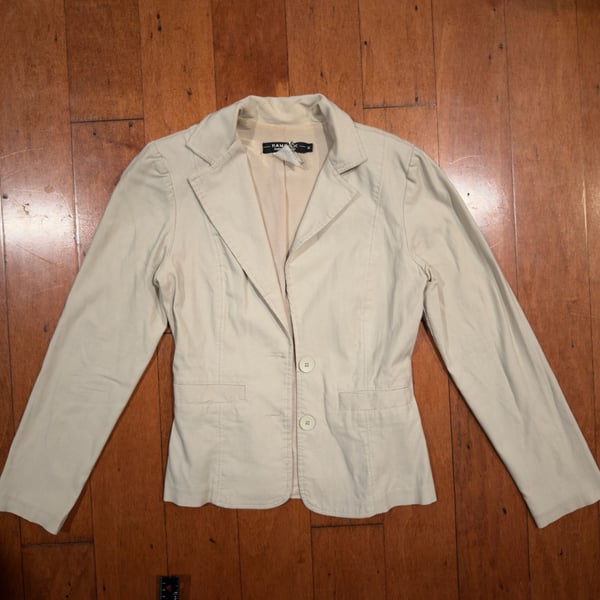 Rampage Clothing Co. Cream Beige Blazer Jacket Women's Medium