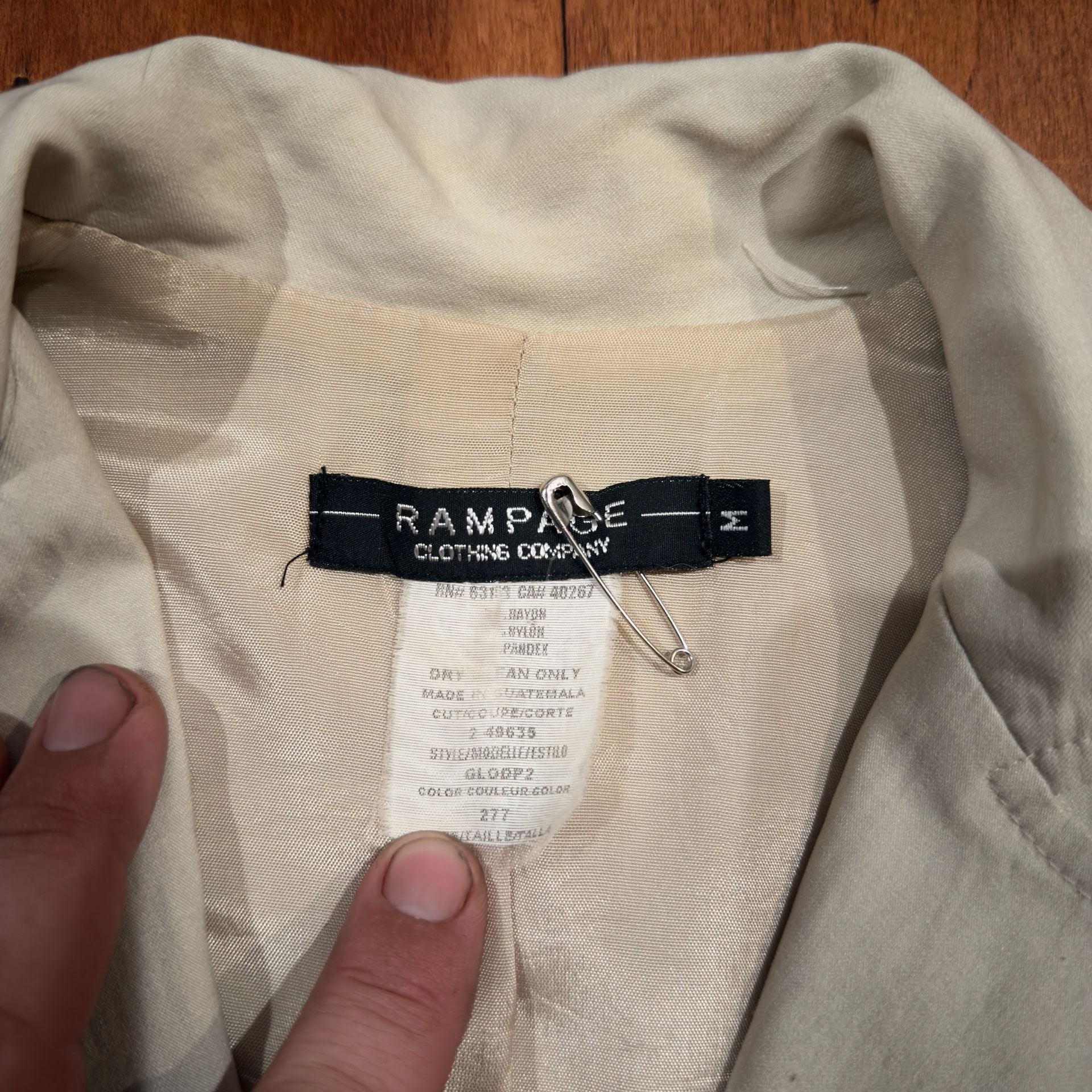 Rampage Clothing Co. Cream Beige Blazer Jacket Women's Medium 3