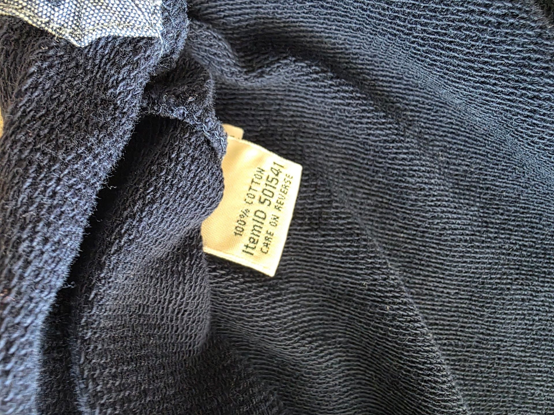 L.L. Bean Navy Blue Long Sleeve Quarter Button Pullover Sweatshirt Shirt 4