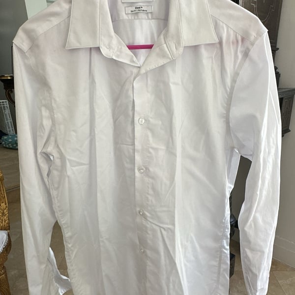 Calvin Klein Steel+ Slim Fit Herringbone Dress Shirt White