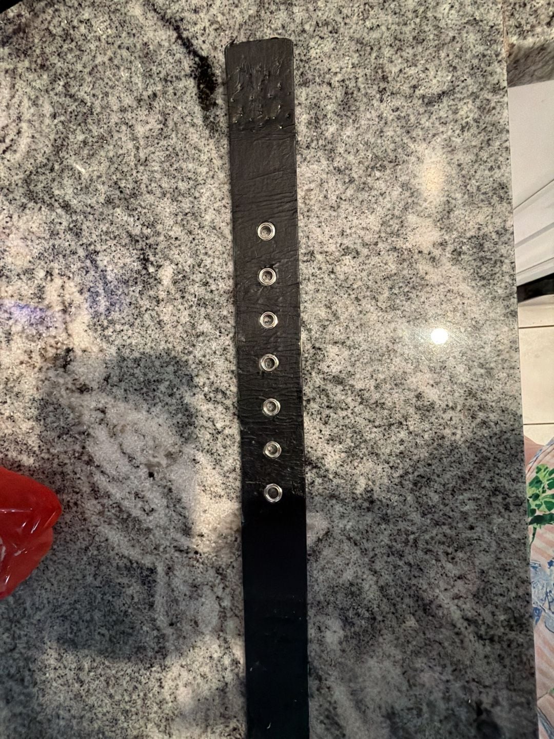 Black 3-Row Pyramid Studded Punk Rock Belt with Silver Hardware 3