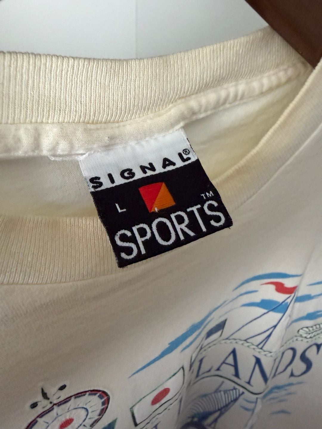 Vintage 90s Signal Sports Cayman Islands Sailboat Graphic T-Shirt 4