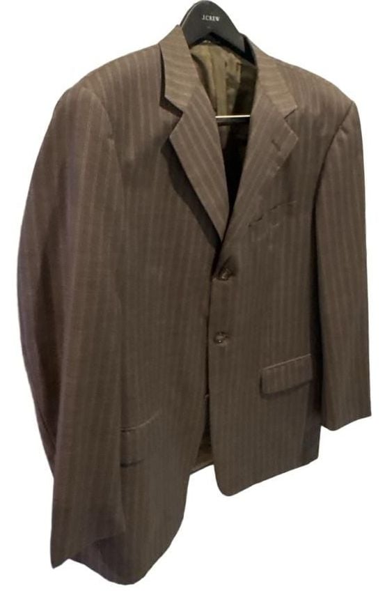 Pal Zileri Ermenegildo Zegna Superfine Brown Pinstripe Suit 44R Pants 35x29” 8
