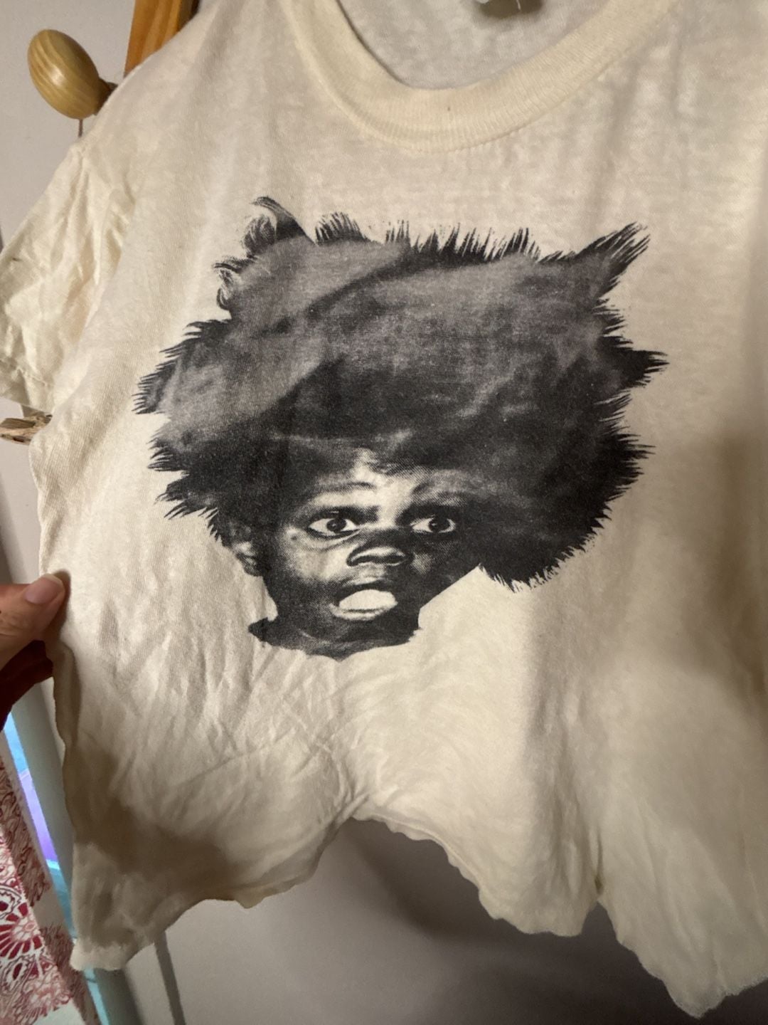 Vintage 90s The Little Rascals Buckwheat Afro Graphic T-Shirt White 4