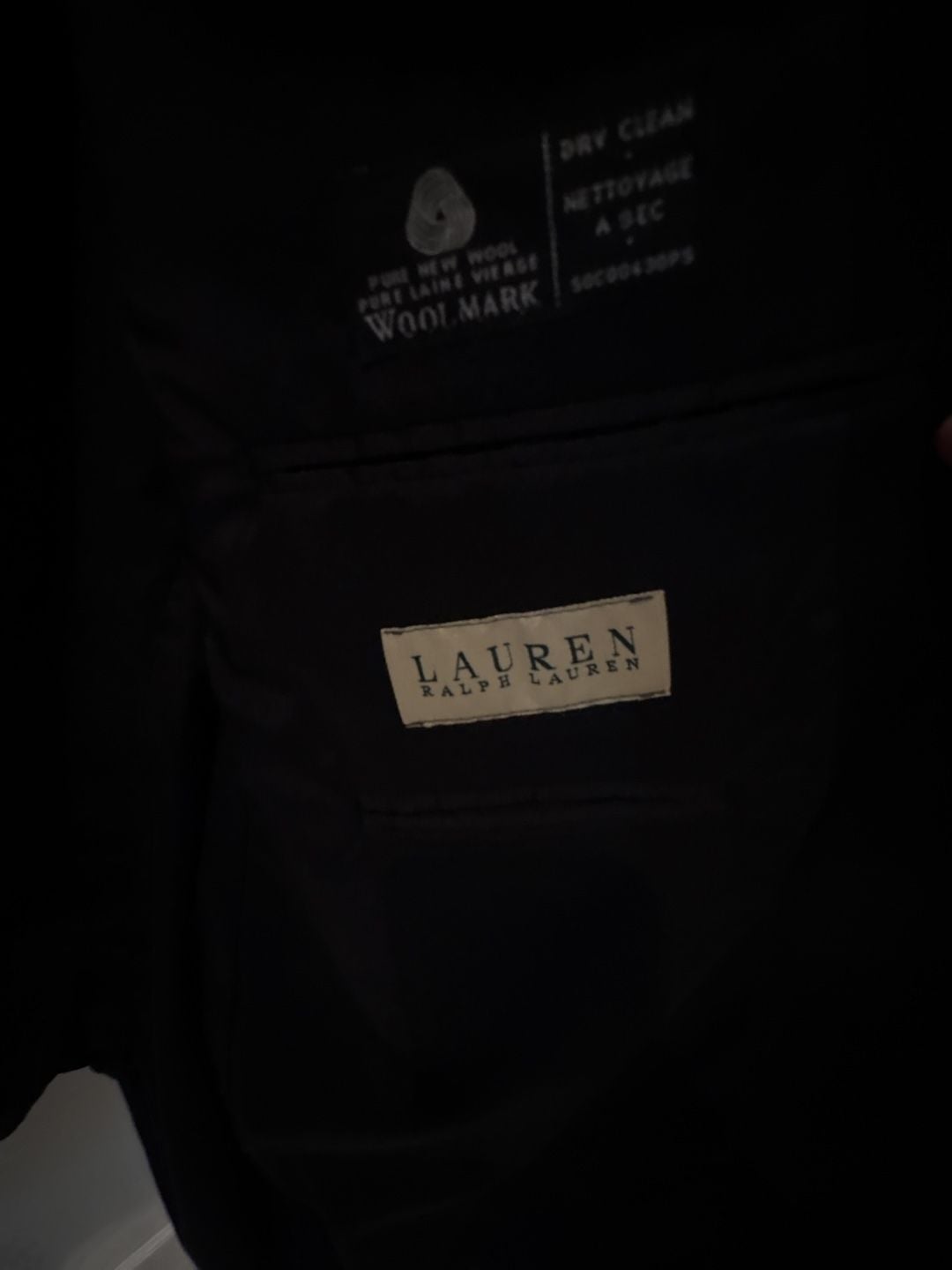 Lauren Ralph Lauren Rochester San Francisco Black Wool Suit Jacket Blazer 52R 3