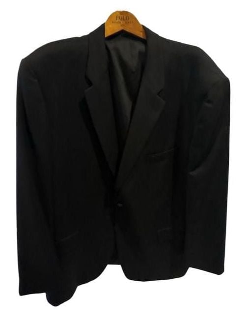 Lauren Ralph Lauren Rochester San Francisco Black Wool Suit Jacket Blazer 52R 1