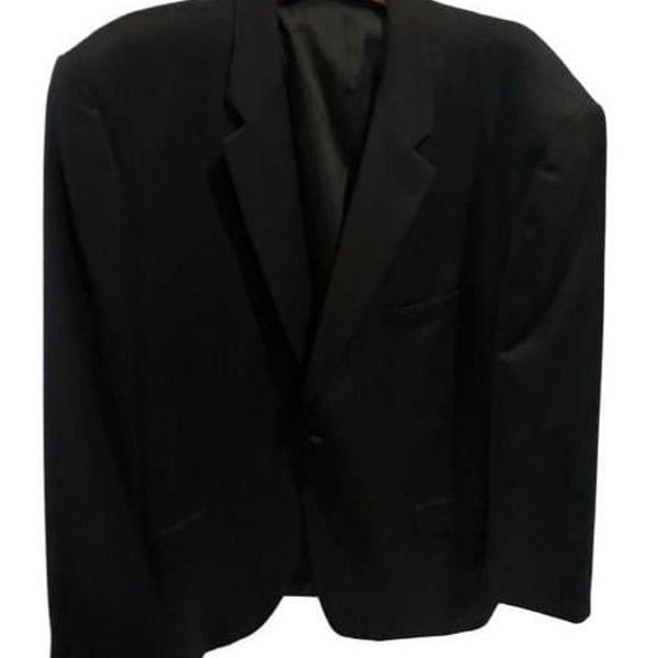 Lauren Ralph Lauren Rochester San Francisco Black Wool Suit Jacket Blazer 52R