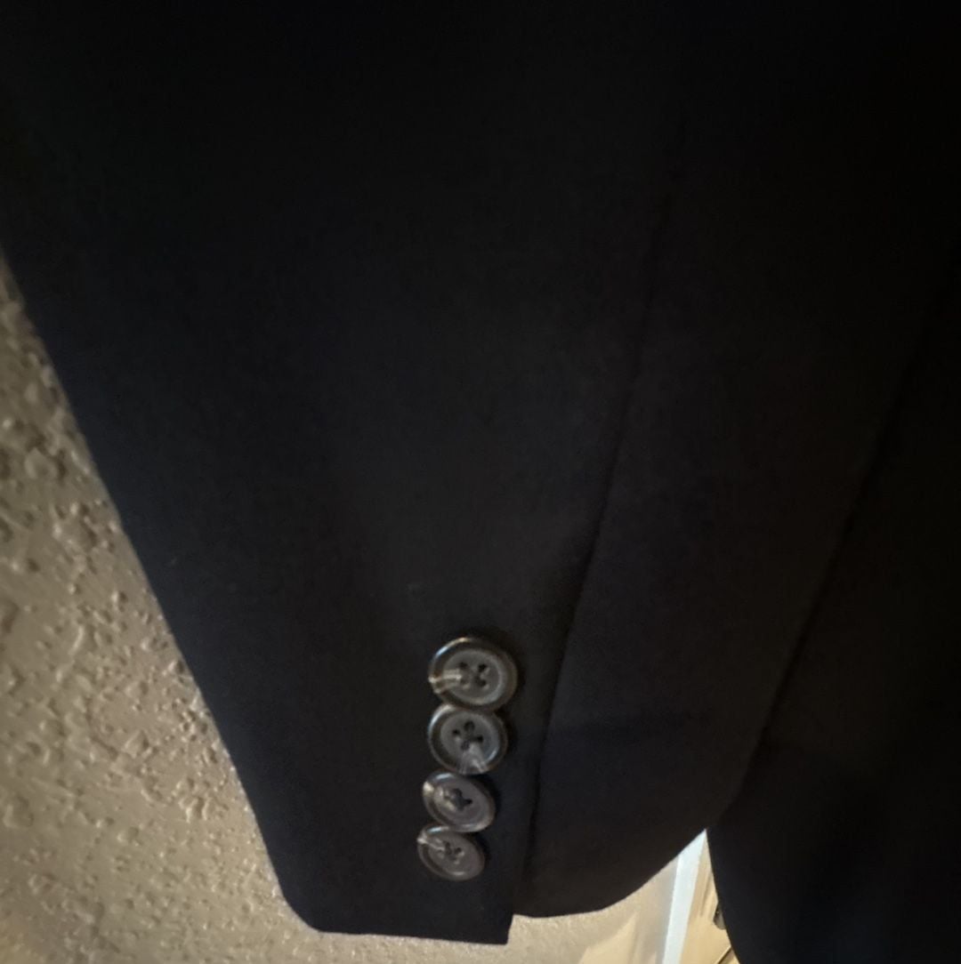 Lauren Ralph Lauren Rochester San Francisco Black Wool Suit Jacket Blazer 52R 6