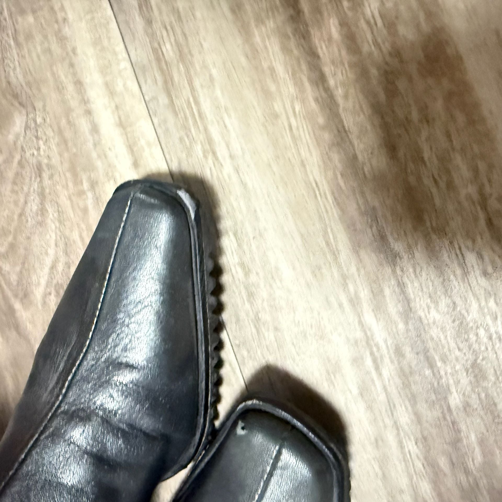 Pons Quintana Asymmetrical Leather Rubber Stud Mid Calf Wedge Boots 4