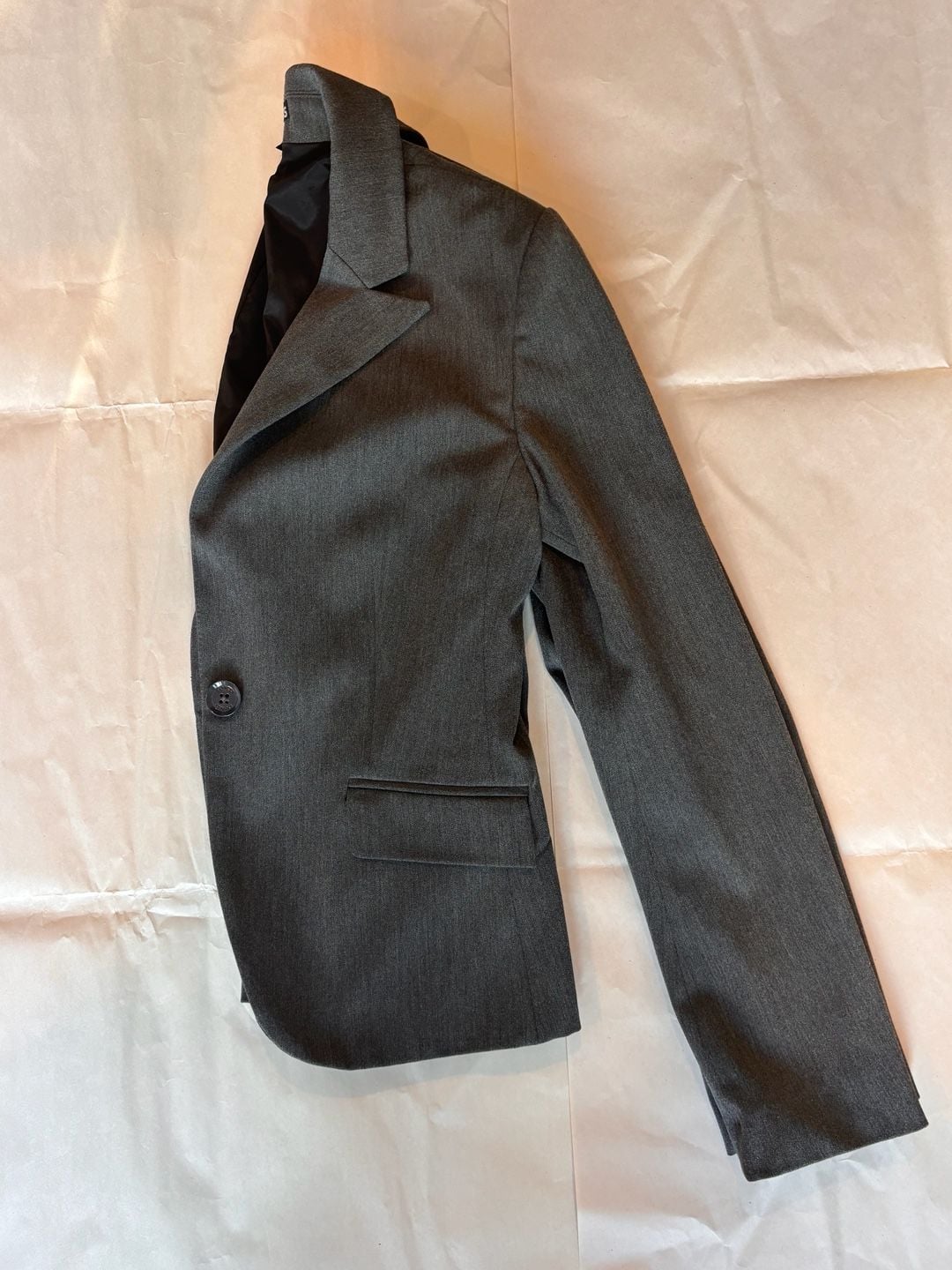 Express Gray Single Button Blazer Jacket Size 2 4