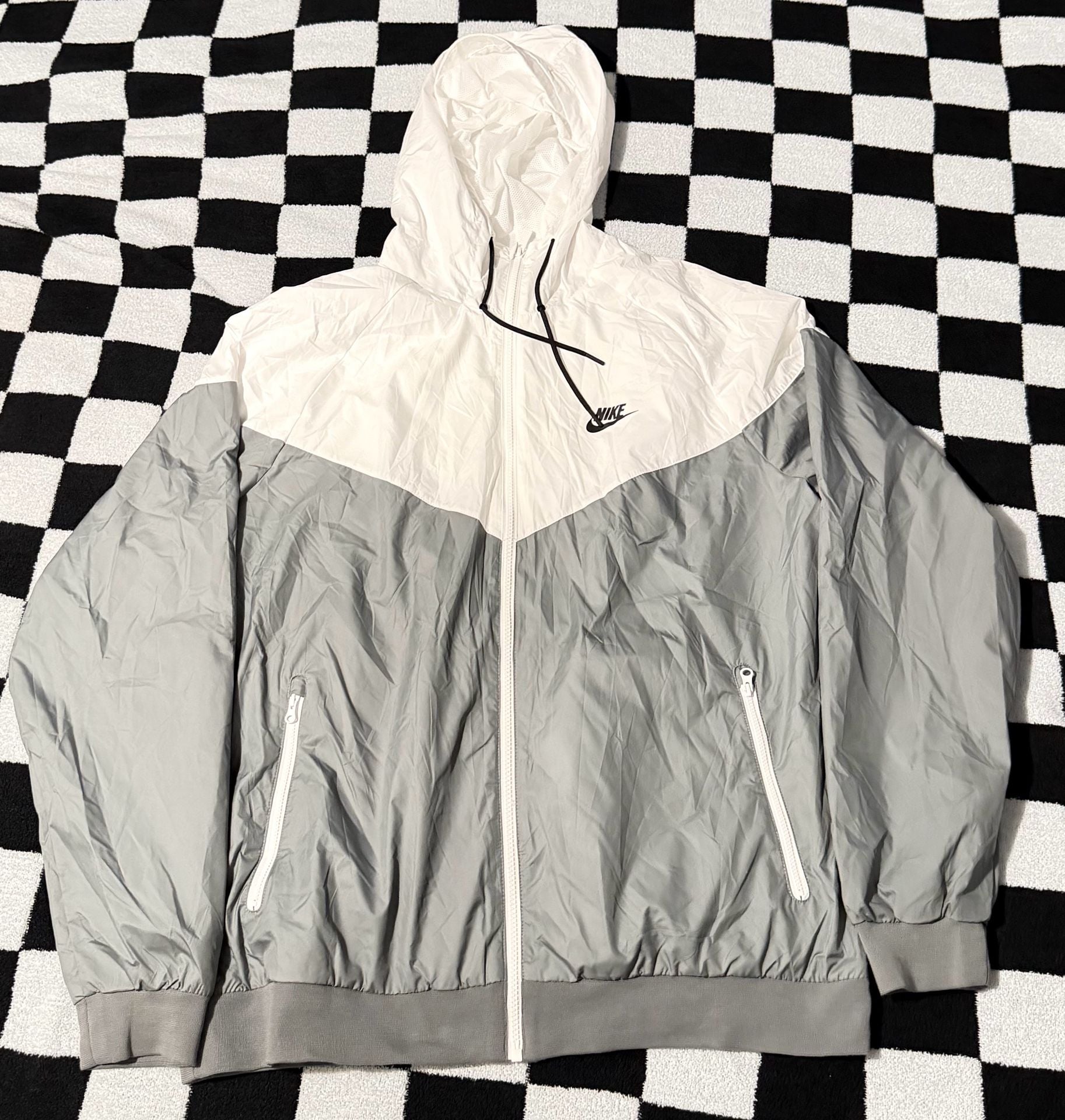 Nike Sportswear Windrunner Hooded Jacket Gray White XL 2