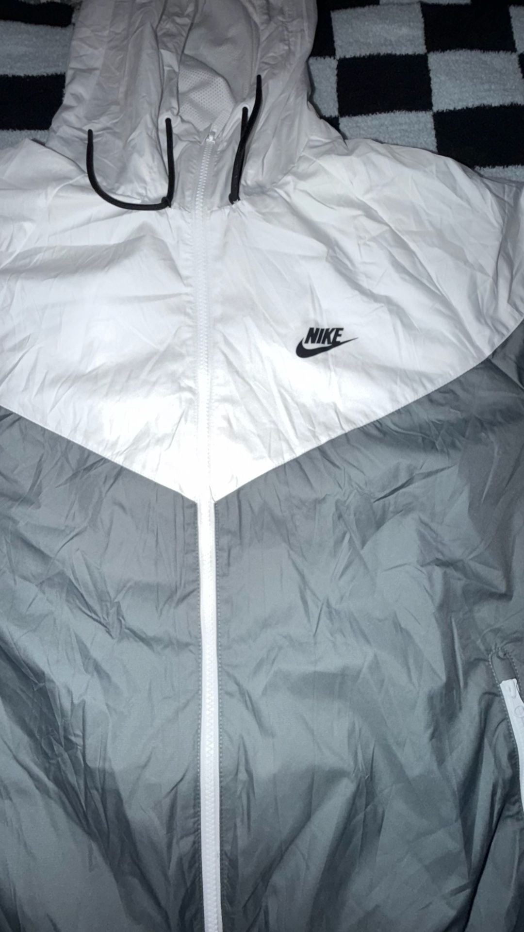 Nike Sportswear Windrunner Hooded Jacket Gray White XL 4