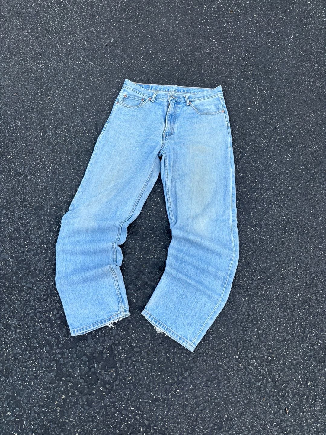 Y2K 2008 Levi's 550 Relaxed Fit Light Wash Denim Jeans W34 L34 3