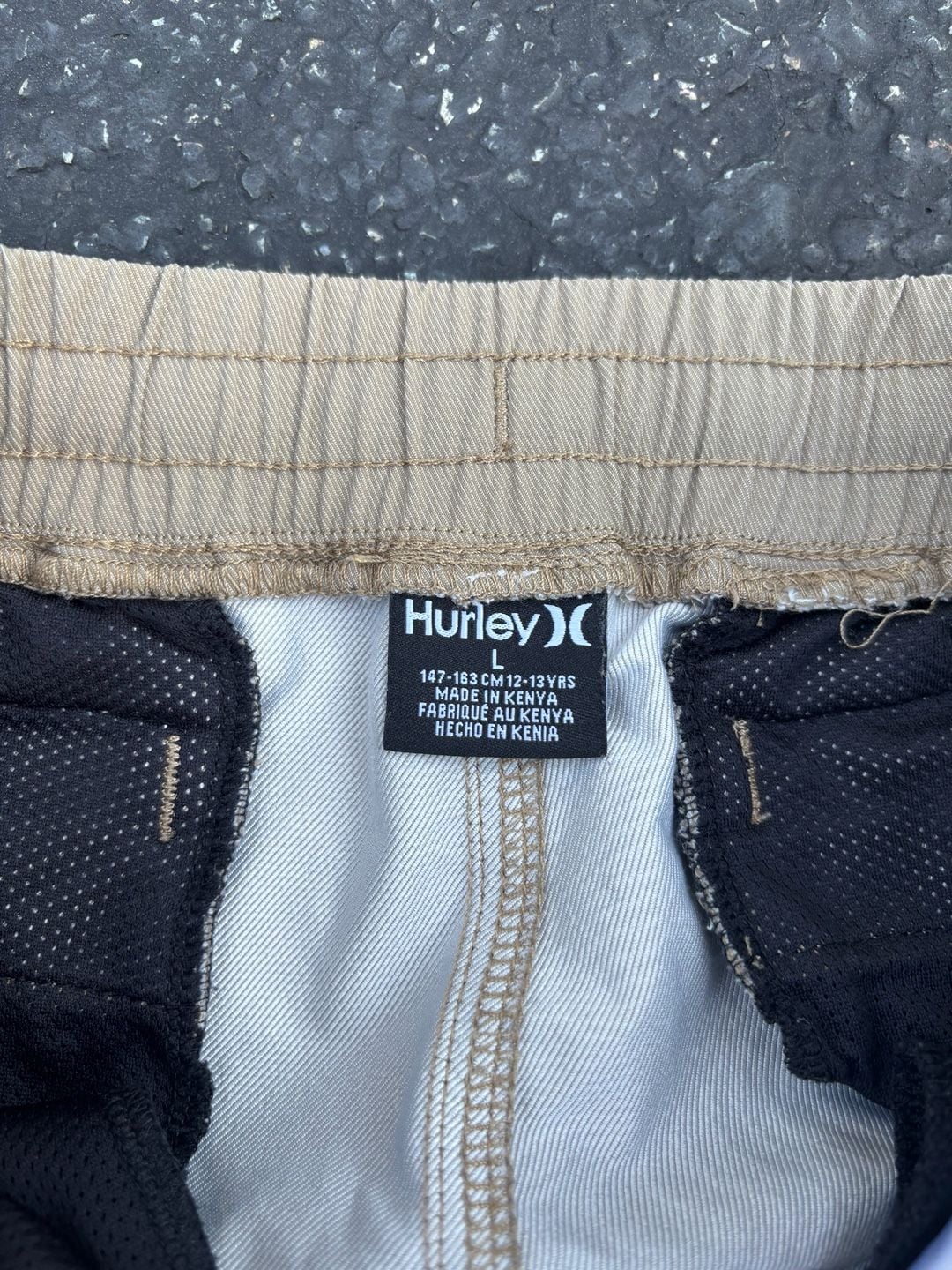 Hurley Boys H2O-Dri Stretch Twill Jogger Pants Beige Size L 12-13Y 4