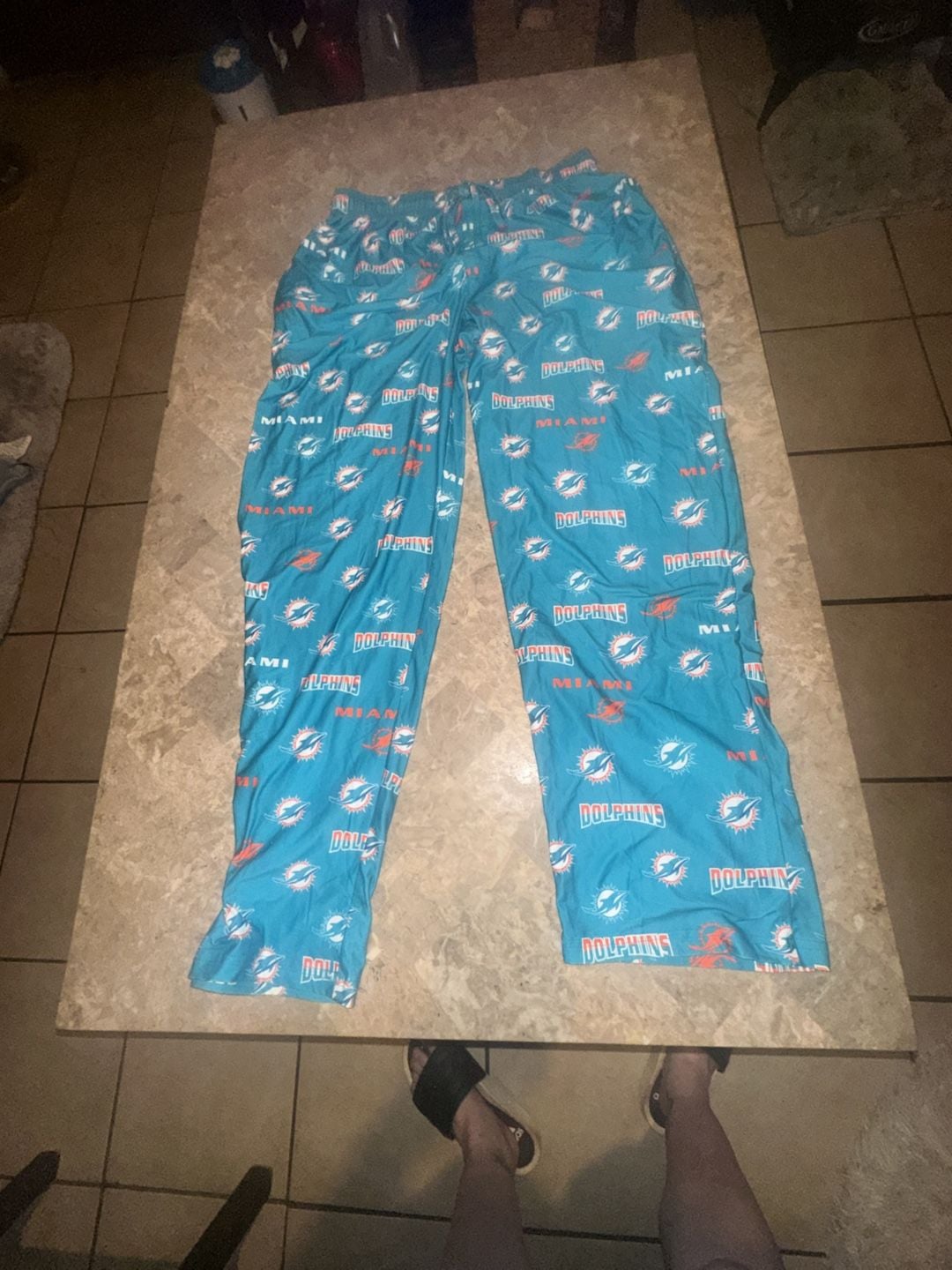 NFL Team Apparel Miami Dolphins Allover Print Sleep Lounge Pants Medium 2
