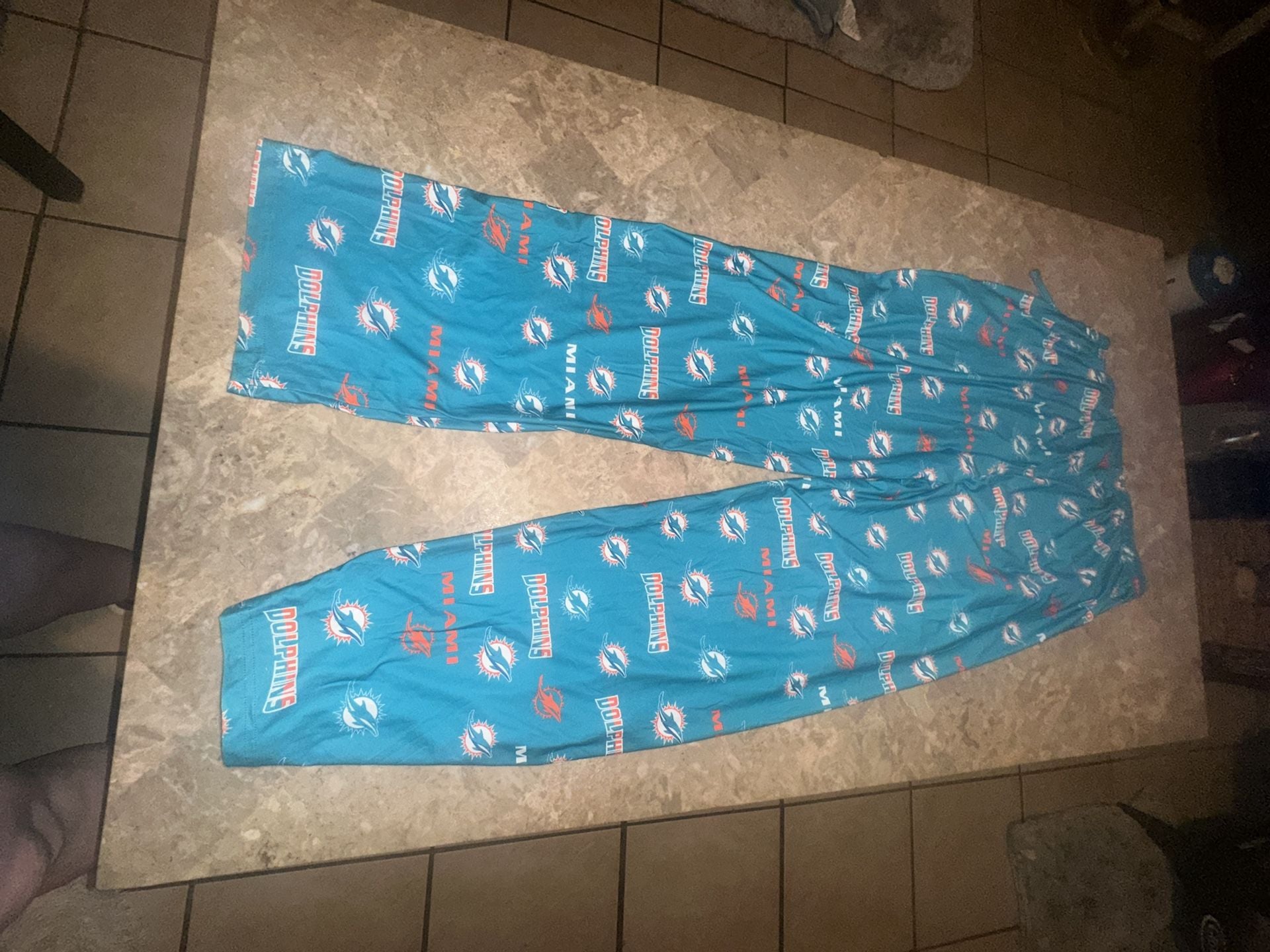 NFL Team Apparel Miami Dolphins Allover Print Sleep Lounge Pants Medium 5