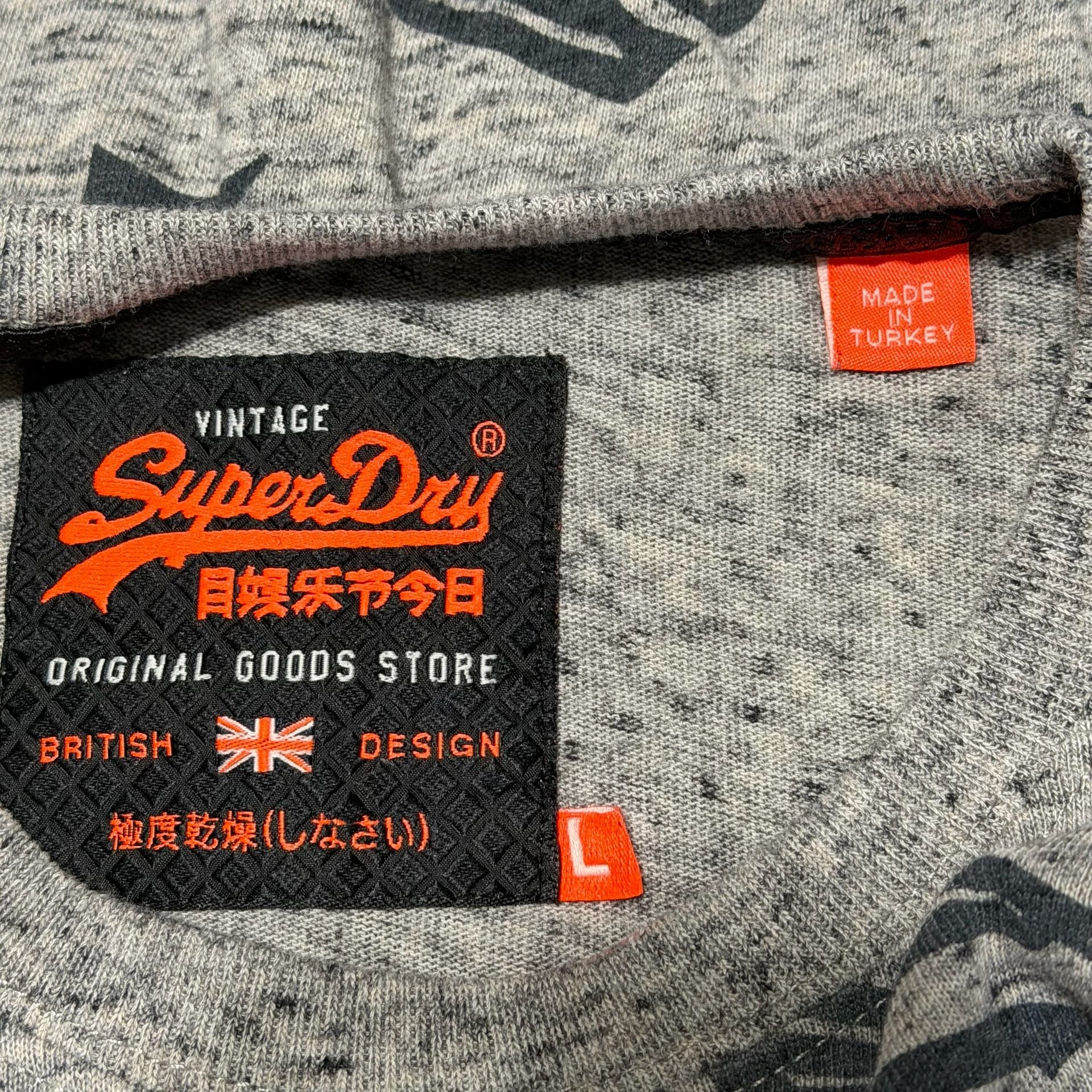 Superdry Vintage All Over Graphic T-Shirt Gray Tokyo Yokohama High Flyers 8