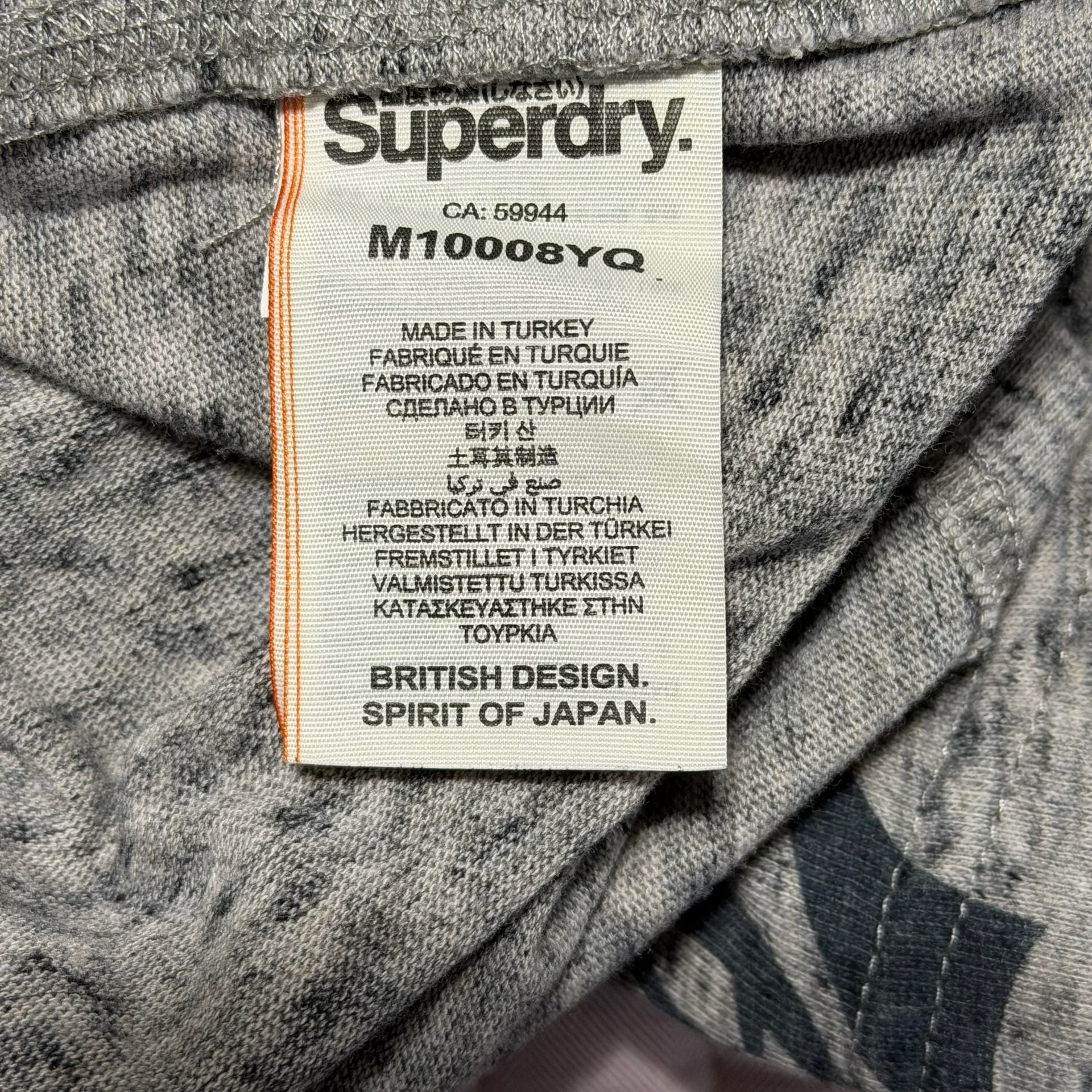 Superdry Vintage All Over Graphic T-Shirt Gray Tokyo Yokohama High Flyers 9