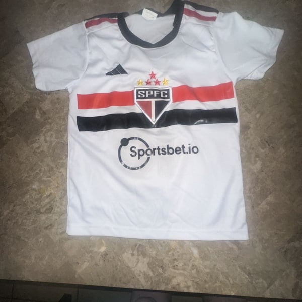 Adidas Sao Paulo FC James #19 Youth Home Soccer Jersey Size 6-8 Anos