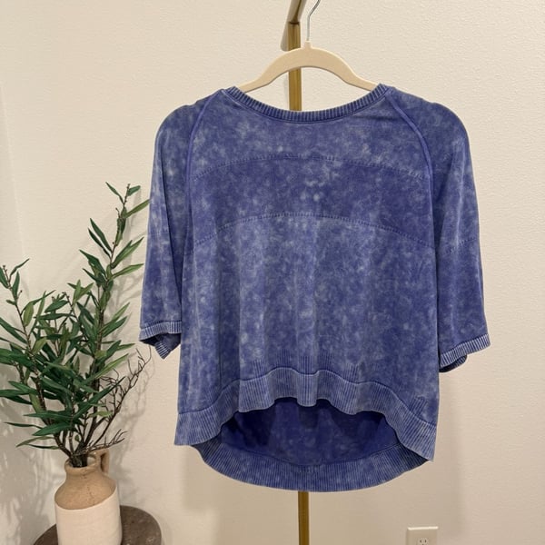 Zyia Active Easygoing Washed Top Blue XXL