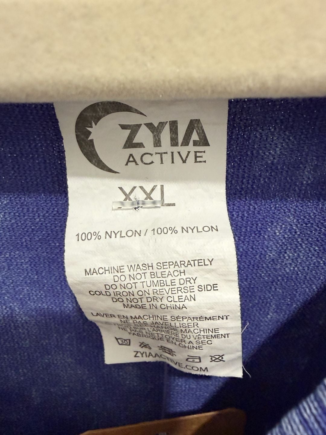 Zyia Active Easygoing Washed Top Blue XXL 3
