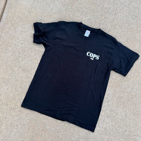 Vintage Cops TV Show Fox Promo T-Shirt Black