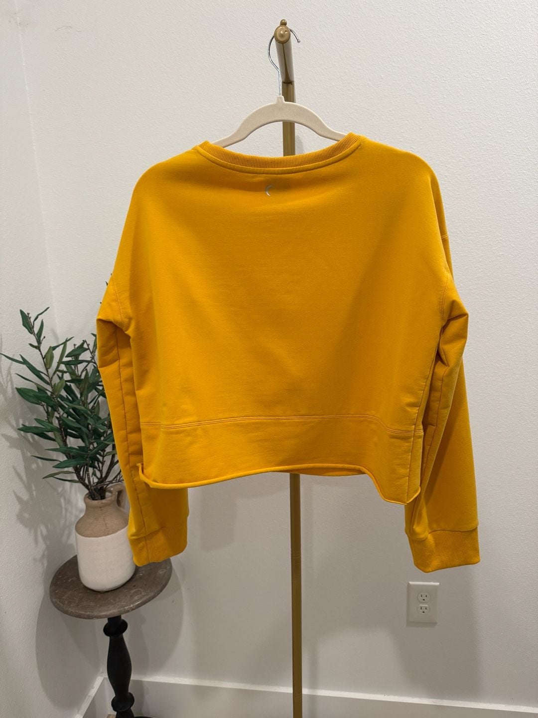 Zyia Active Mustard Yellow Cutoff Crewneck Sweatshirt 3XL 4