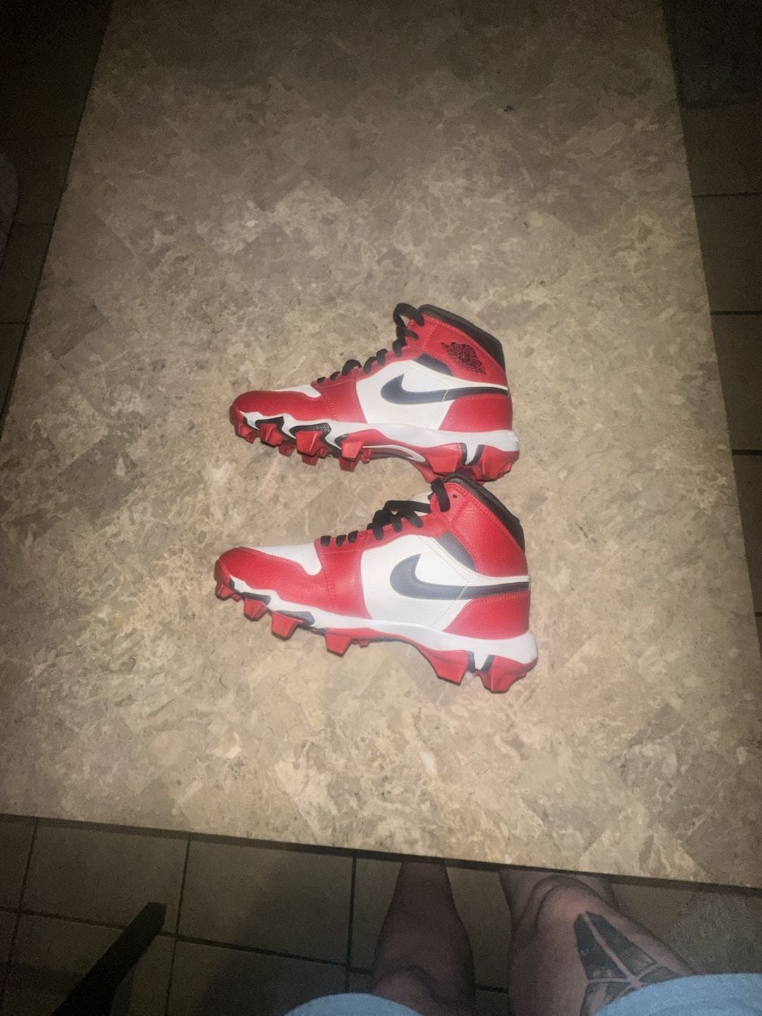 Nike Air Jordan 1 Mid TD Cleats Chicago Youth Size 6Y HF6883-106 3