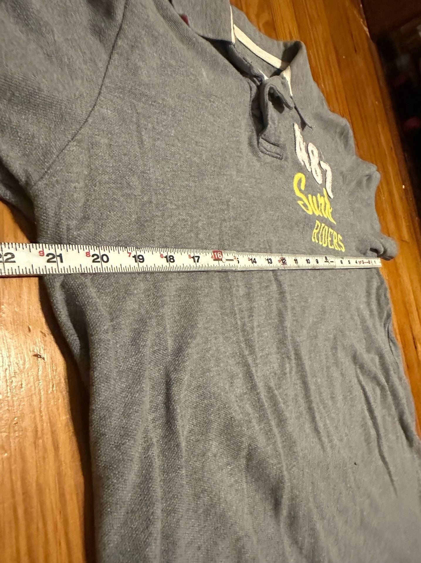 Aeropostale A87 Surf Riders Grey Short Sleeve Cotton Polo Shirt Men's Size Large 4