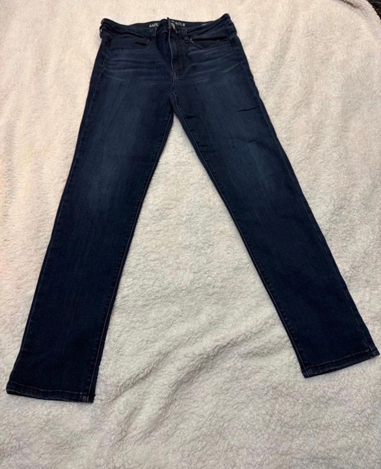 American Eagle Outfitters Hi-Rise Jegging Super Super Stretch Dark Wash Jeans Women's 12 Regular 2