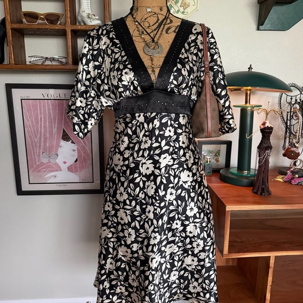 Babydoll tie back fall transition y2k dress 