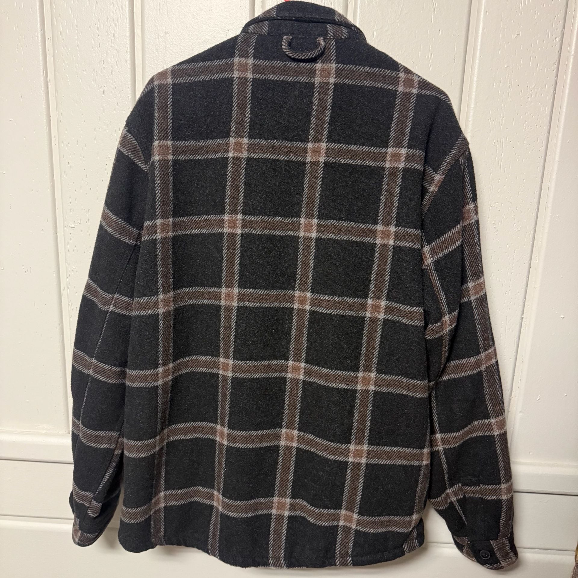 Jachs New York Men's Wool Blend Sherpa Lined Plaid Shirt Jacket XL 7