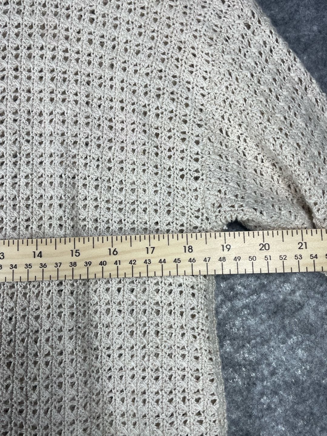 Vintage Mandal Bay Cream Crochet Knit Purse Applique Cardigan 12