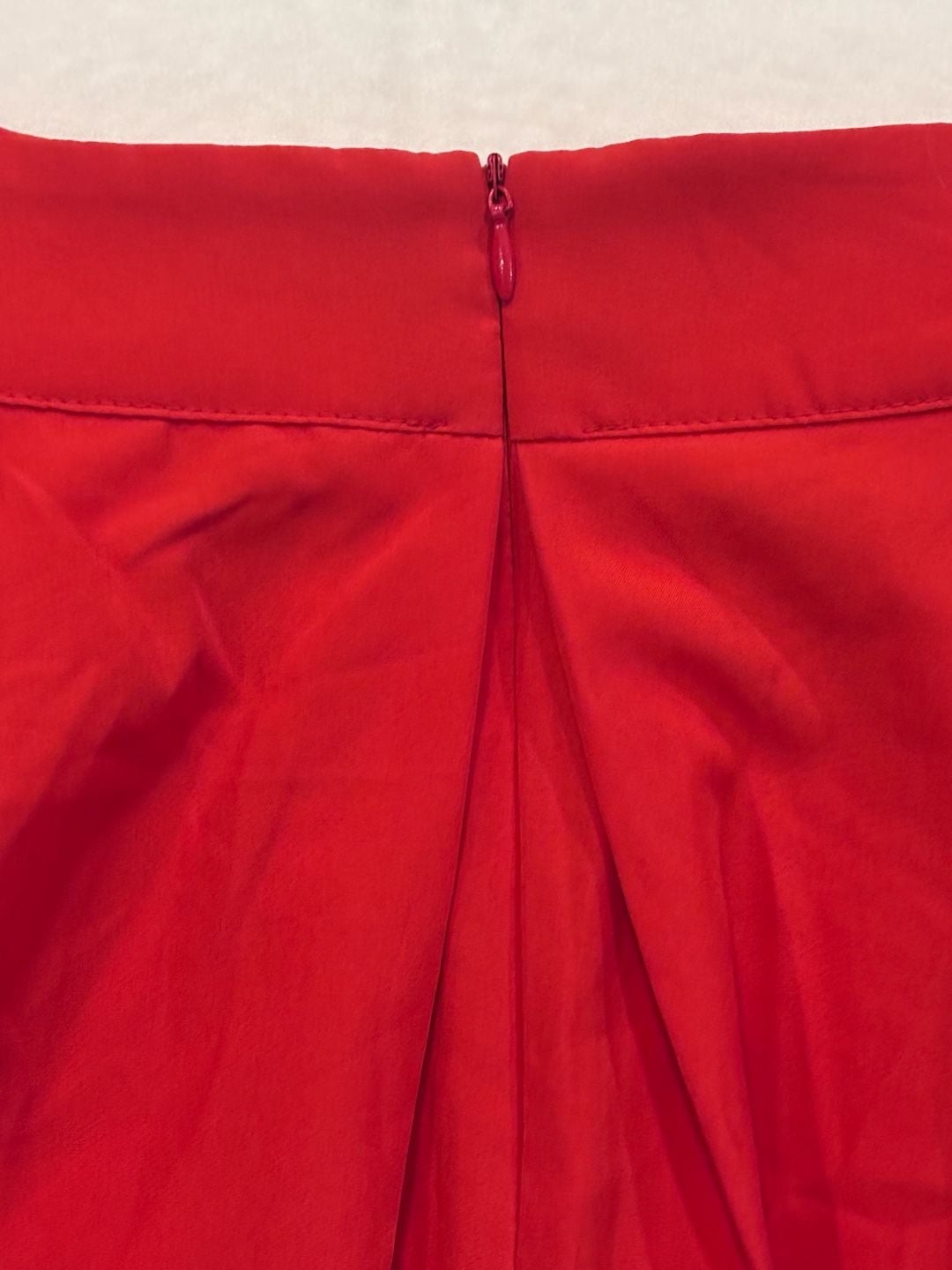 SHEIN Red Pleated Midi Skirt Size US 6 5