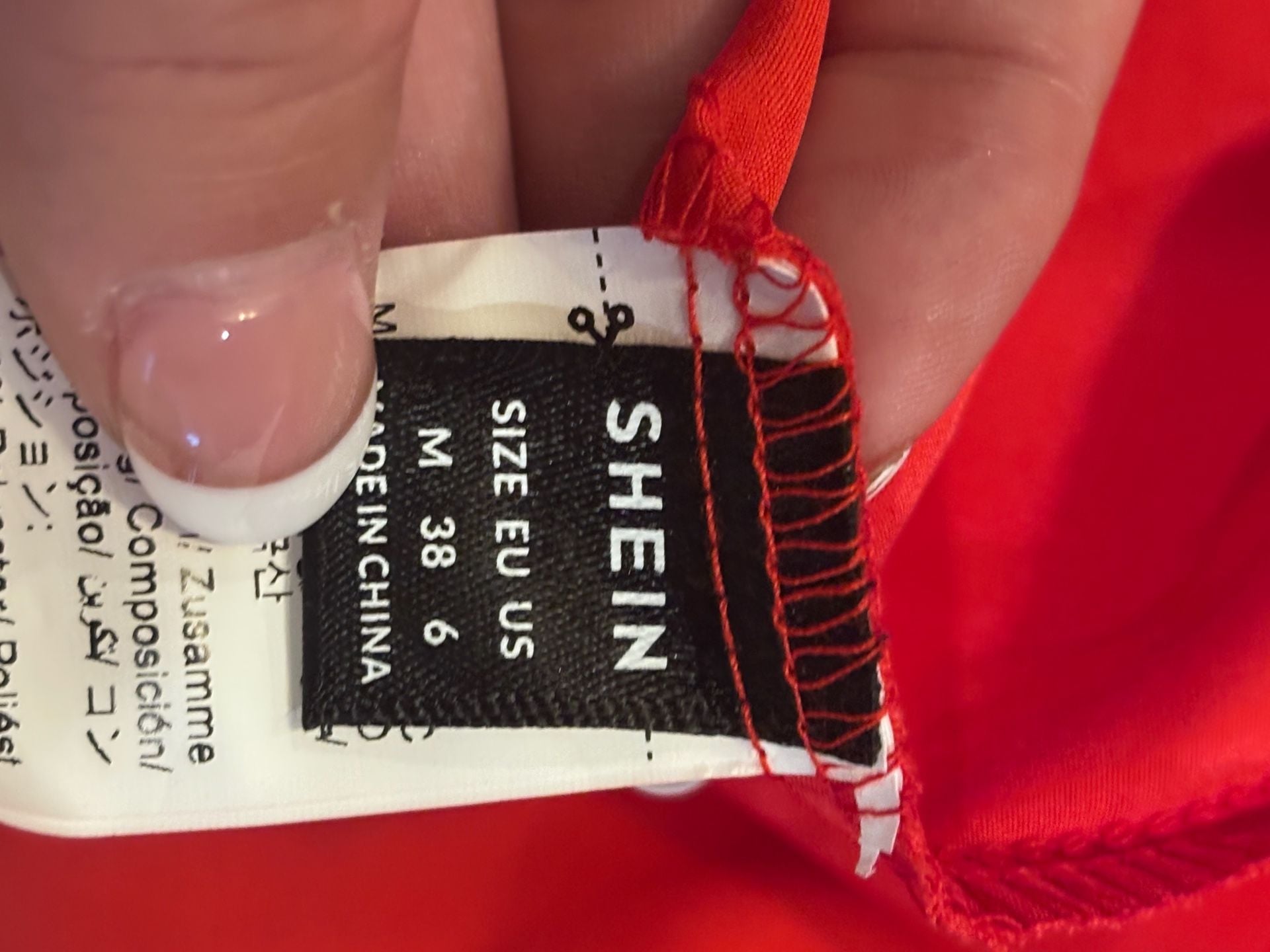 SHEIN Red Pleated Midi Skirt Size US 6 6