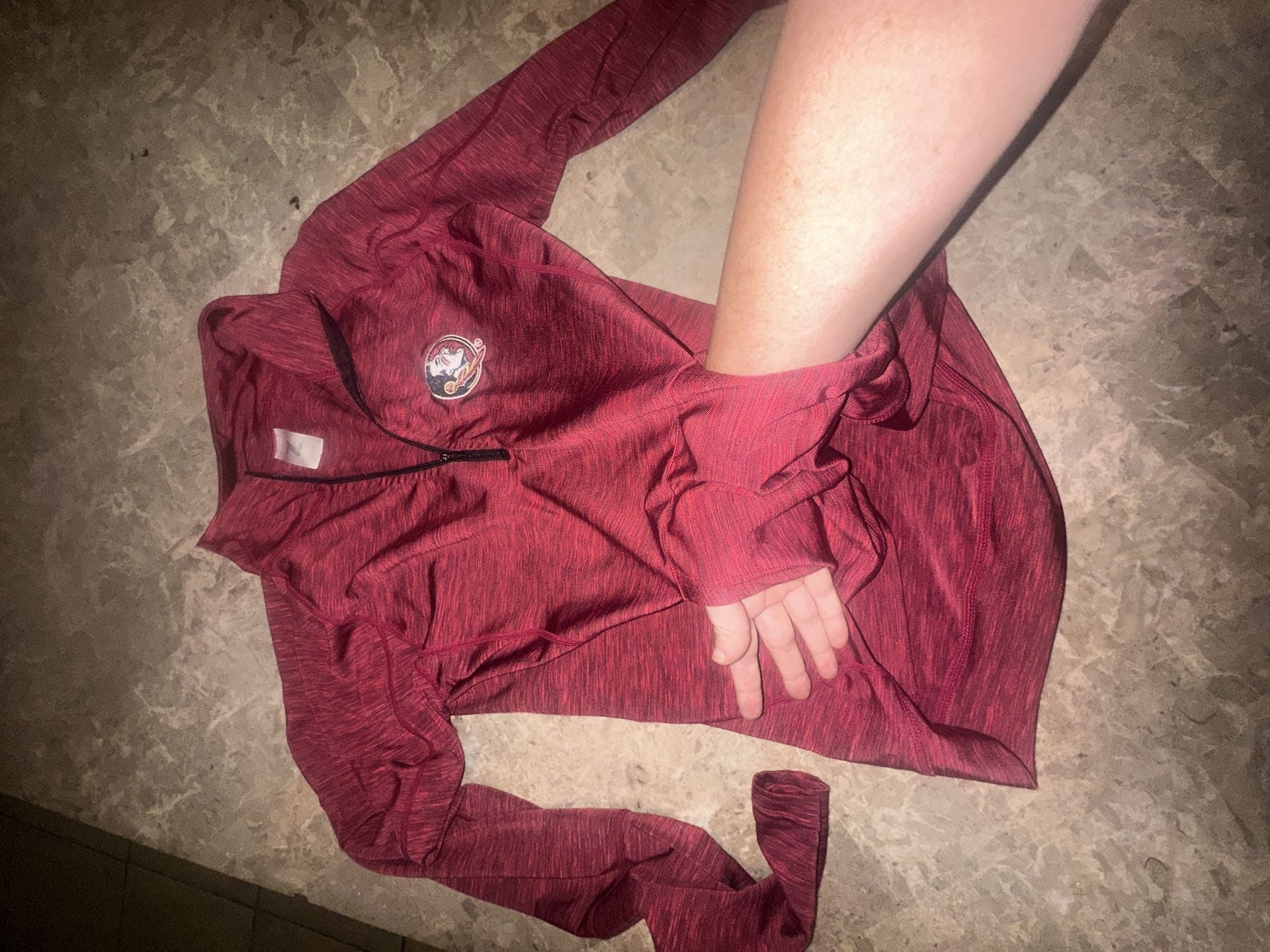 Florida State Seminoles Womens small Dri fit material 1/4 Zip Garnet Jacket 6