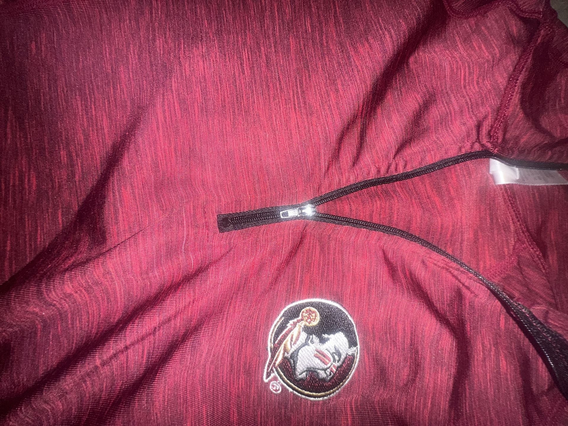 Florida State Seminoles Womens small Dri fit material 1/4 Zip Garnet Jacket 8