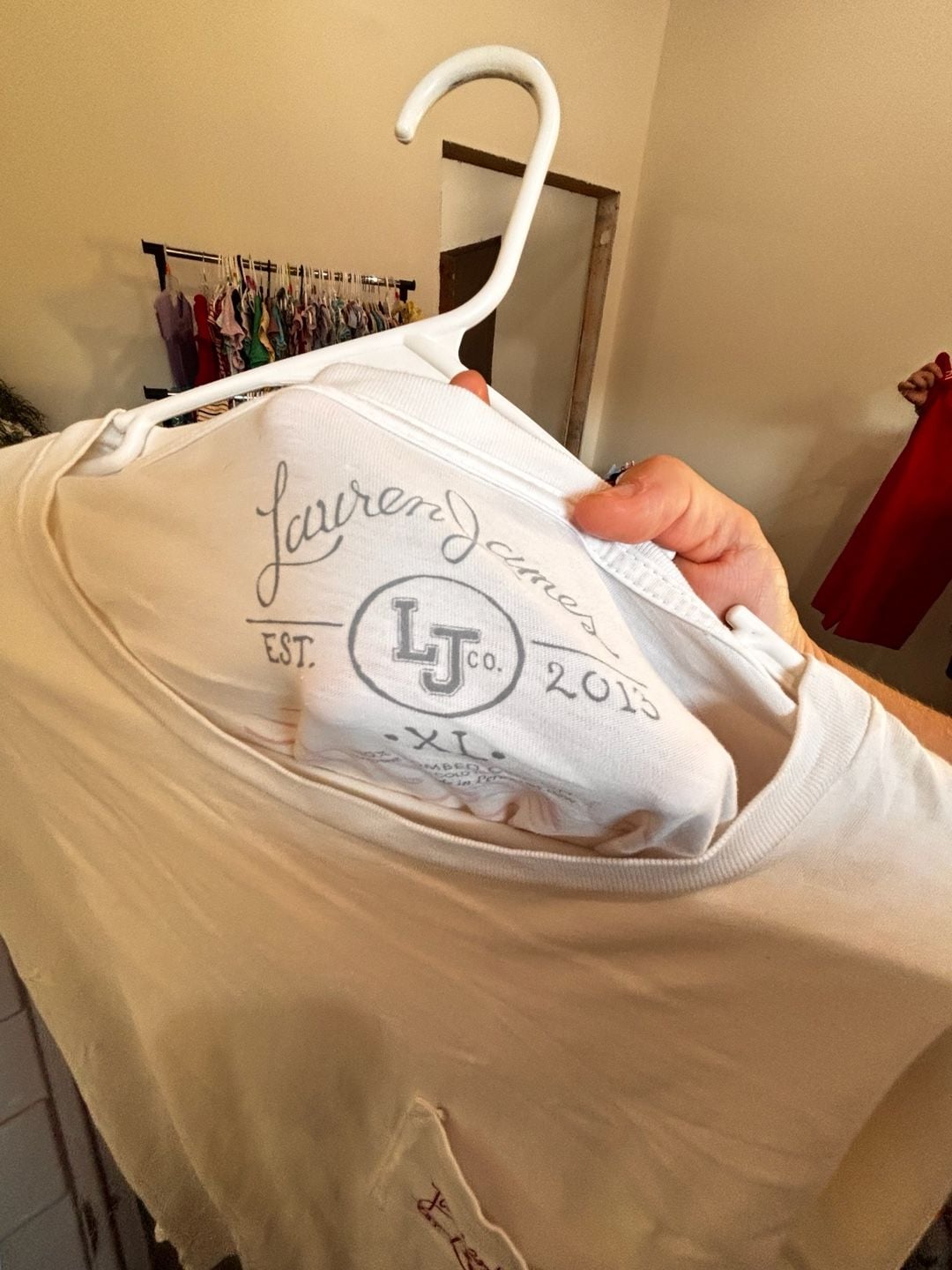 Lauren James Classy Saturdays Alabama Long Sleeve Pocket Tee White 5