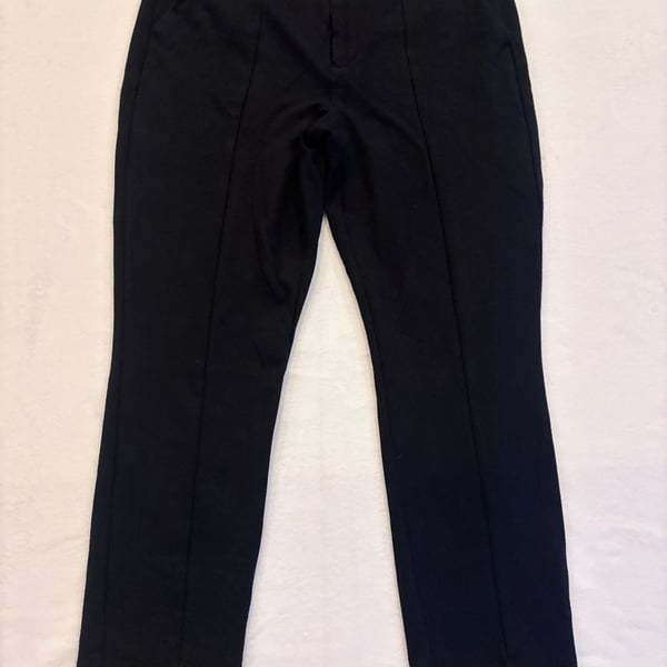 Cabi Black Pintuck Ankle Pants Size 8