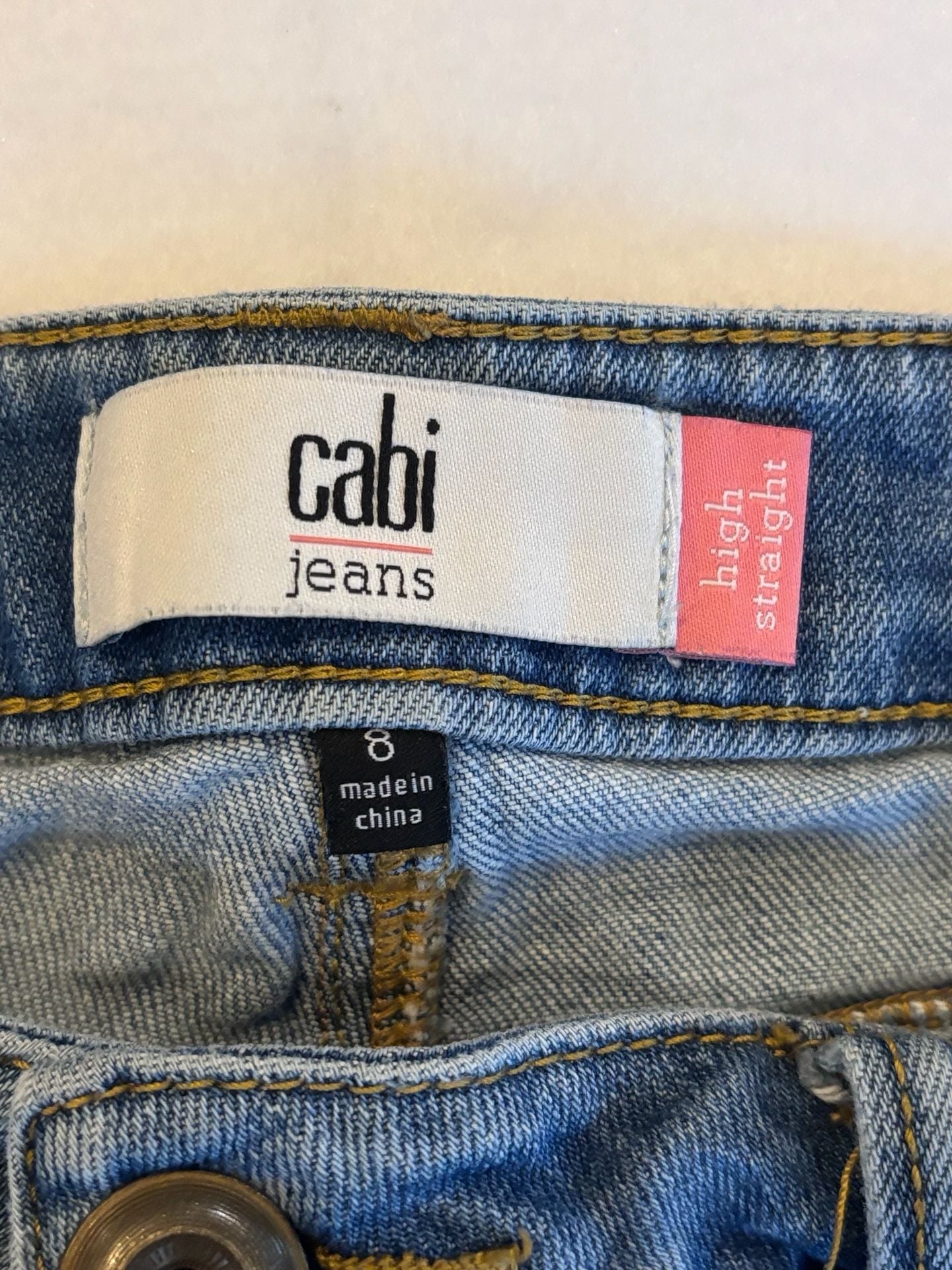 Cabi Jeans High Straight Denim Pants Size 8 Style 5309 6