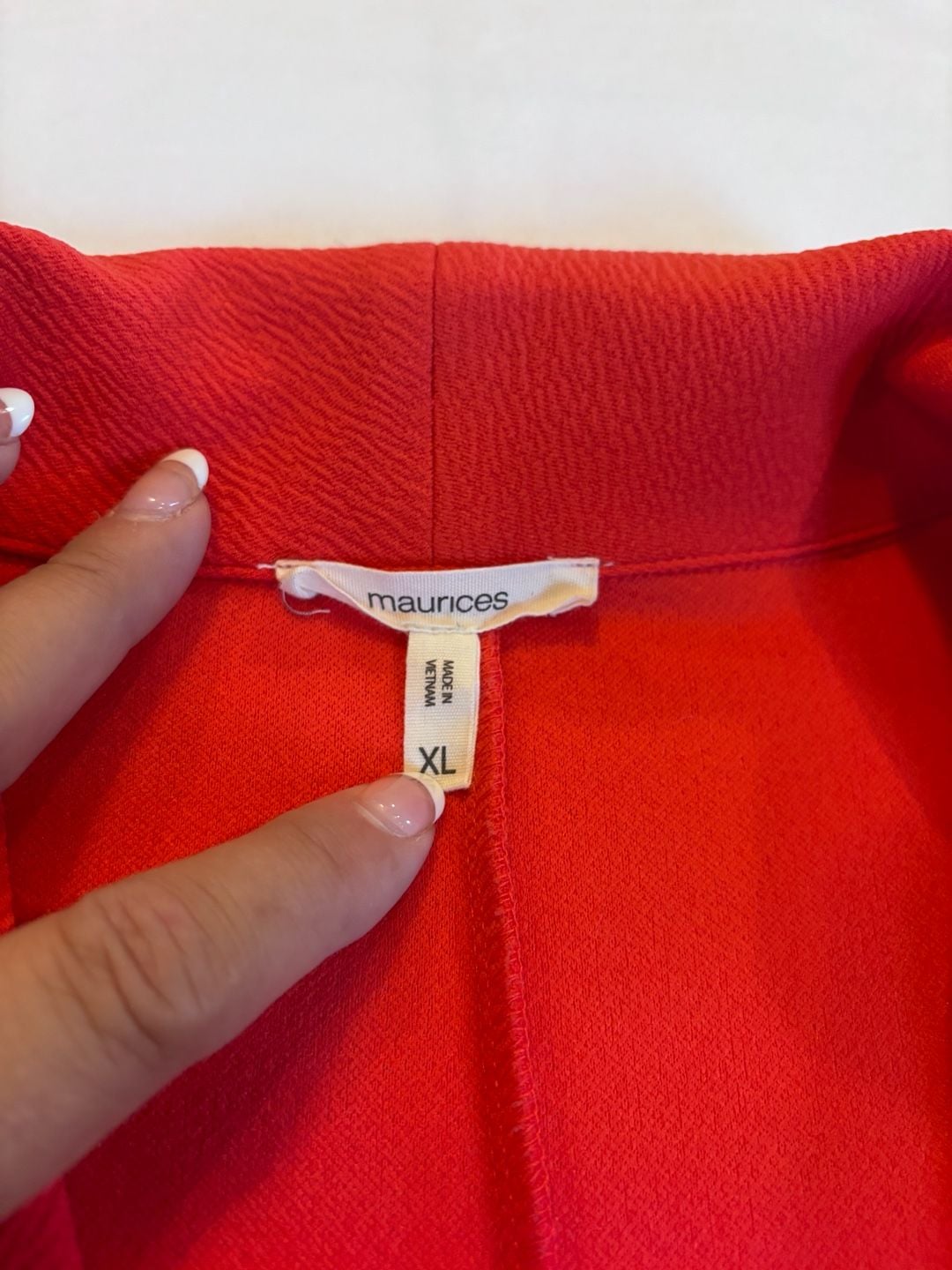 Maurices Red Open Front Blazer with Scrunch Sleeves Size XL 3