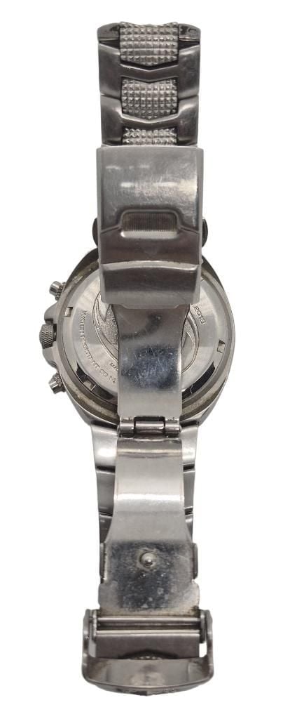 Vintage Timex Chronograph Gunmetal Tone Quartz Watch 5