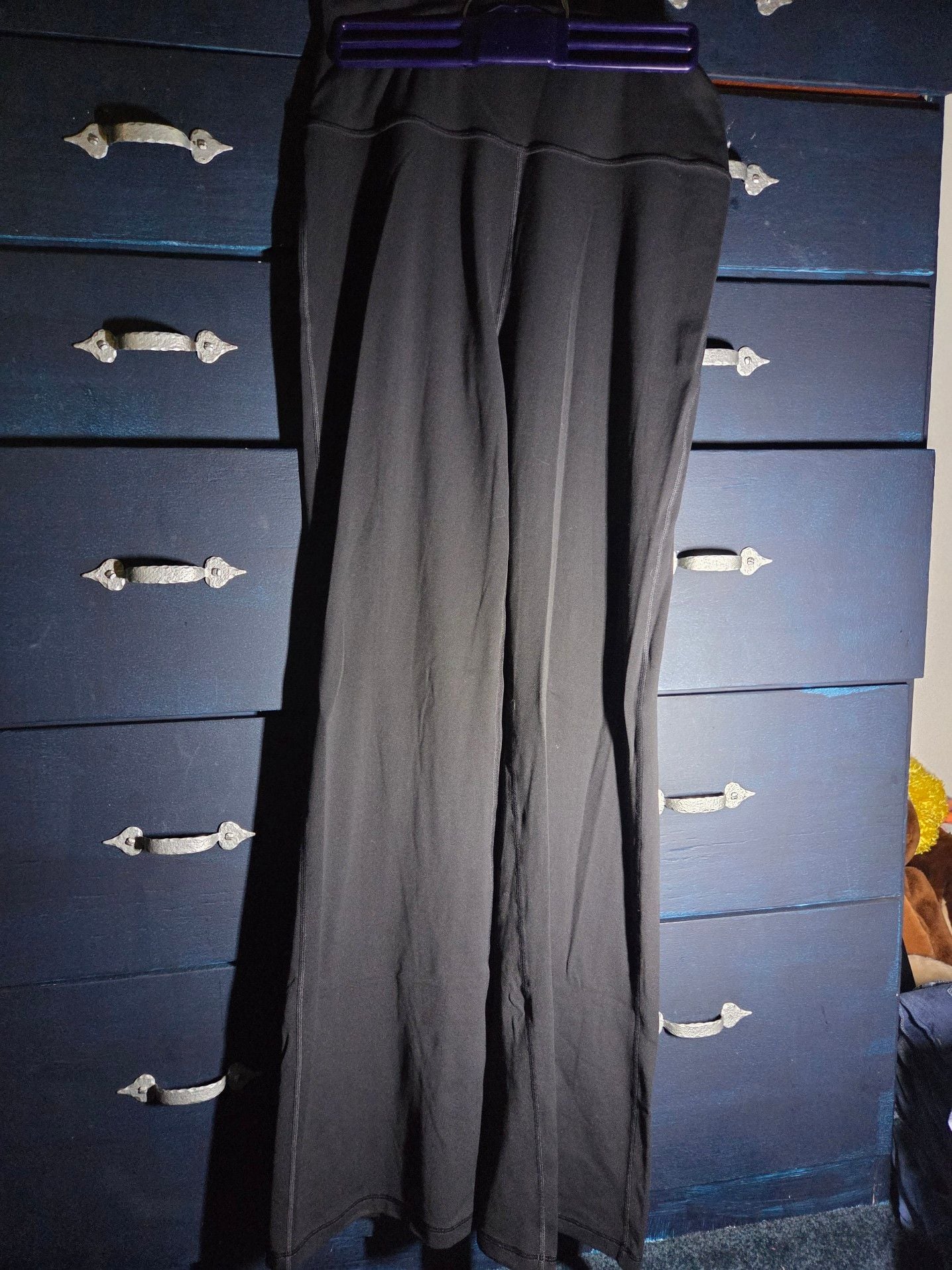 Calla Black High Rise Yoga Pants Wide Leg m/l 2