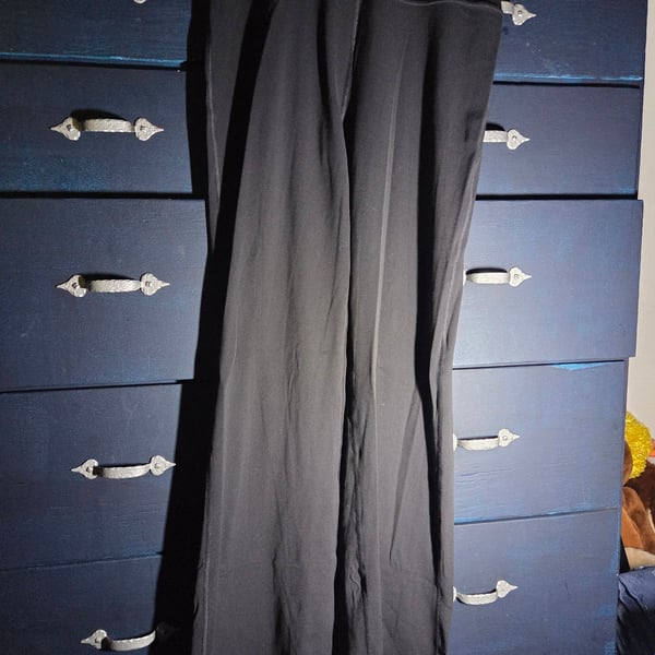 Calla Black High Rise Yoga Pants Wide Leg m/l