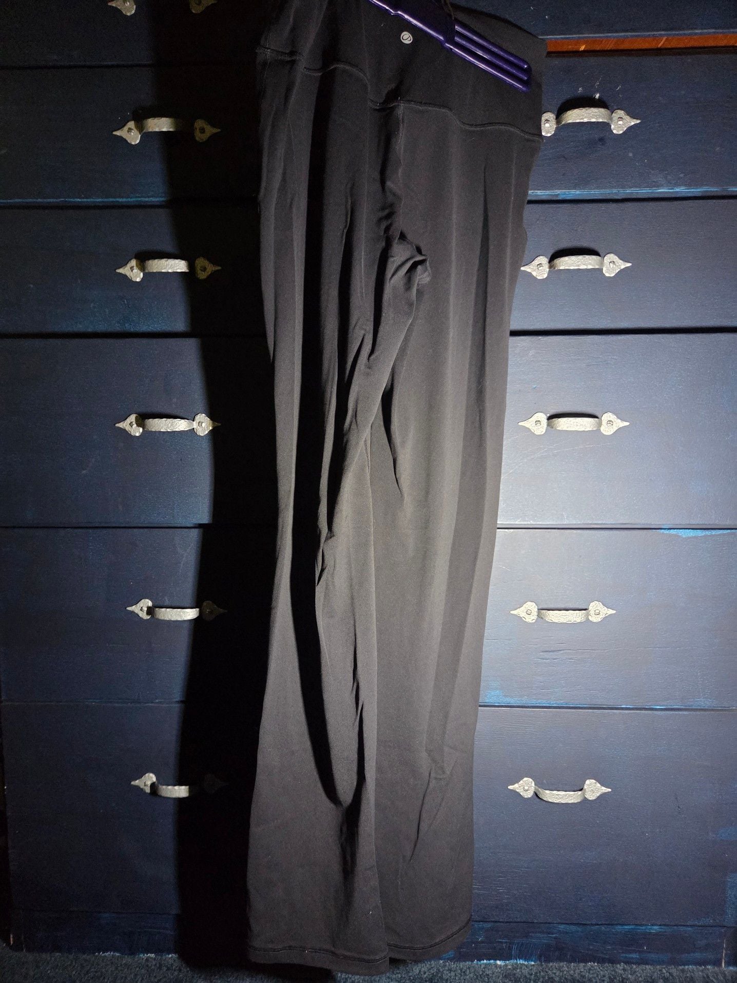 Calla Black High Rise Yoga Pants Wide Leg m/l 3