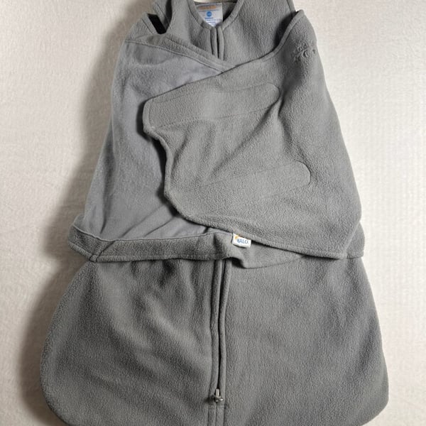 HALO SleepSack Swaddle Newborn Fleece Wearable Blanket Gray